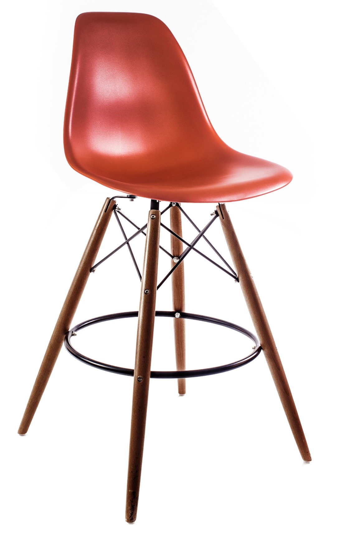 барный стул пластиковый красный